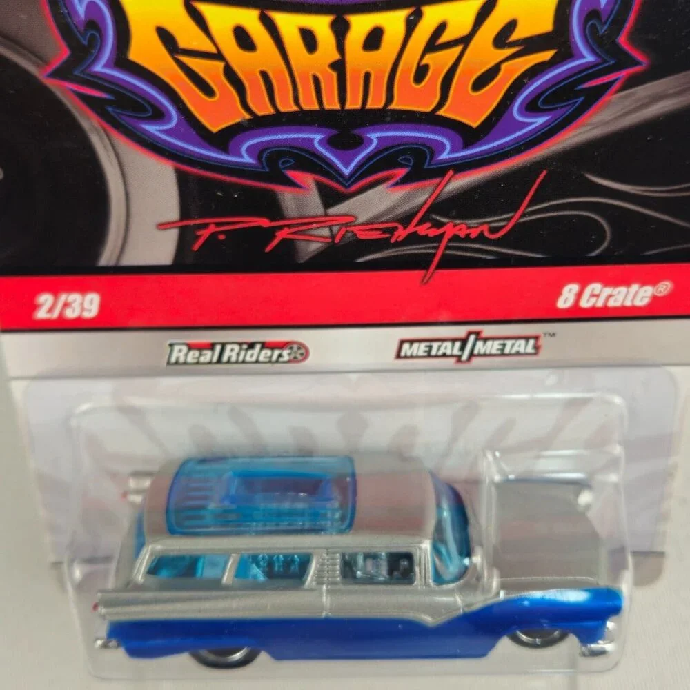 HOT‎ WHEELS PHIL'S GARAGE 8 CRATE REAL RIDERS 2/39 - MINT - (K215)